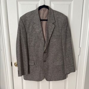 Men's tweed tan Blazer men’s short 44 travelsmith